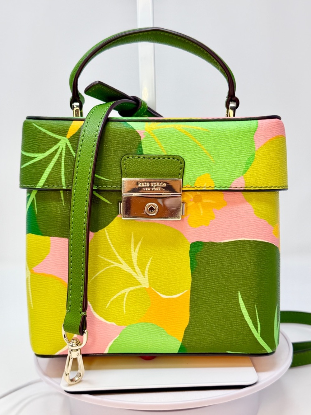 Kate Spade Voyage Cucumber Floral Small Top-Handle Crossbody - Picture 3 of 13